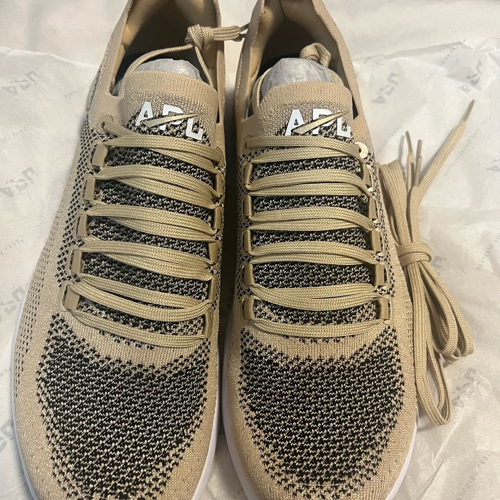 APL Tan Knit Sneakers with Modern Design